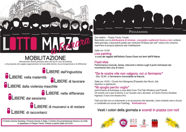 #LottomarzoaFerrara: programma e manifesto