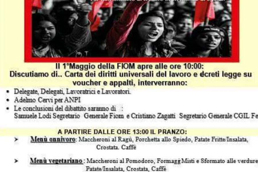 Primo Maggio Fiom Cgil ad Alberone di Cento