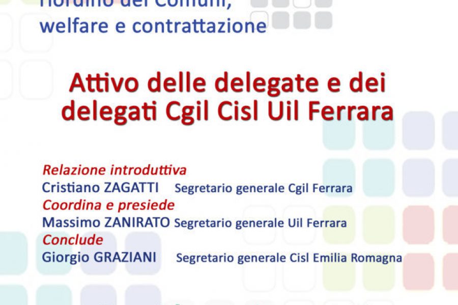 Attivo unitario delle delegate e dei delegati Cgil Cisl Uil