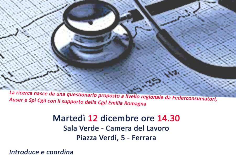 Sanità bene comune: presentazione indagine martedì 12 dicembre
