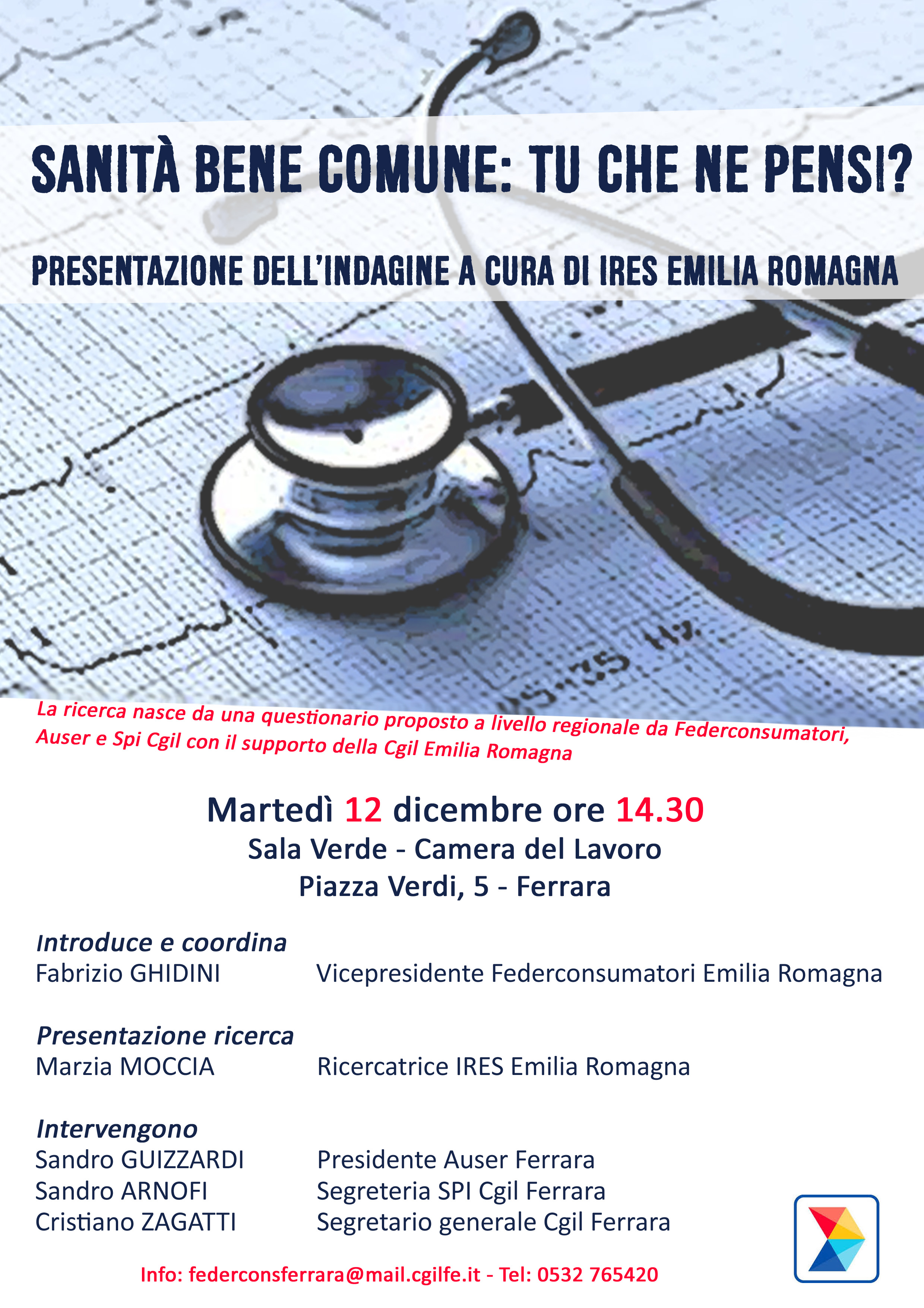 Sanità bene comune: presentazione indagine martedì 12 dicembre