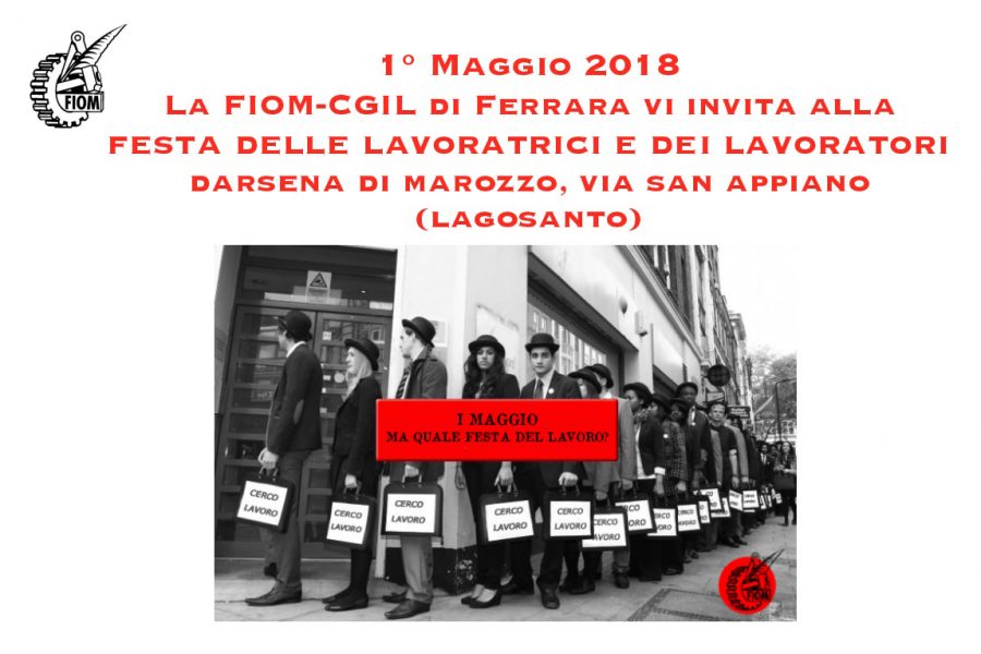 Primo maggio Fiom Cgil Ferrara a Darsena di Marozzo (Lagosanto)