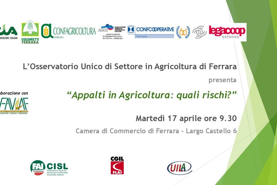 Appalti in agricoltura: quali rischi?