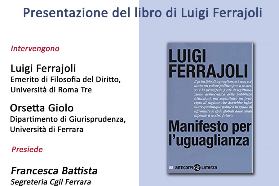 Manifesto per l’uguaglianza: presentazione del volume di Luigi Ferrajoli