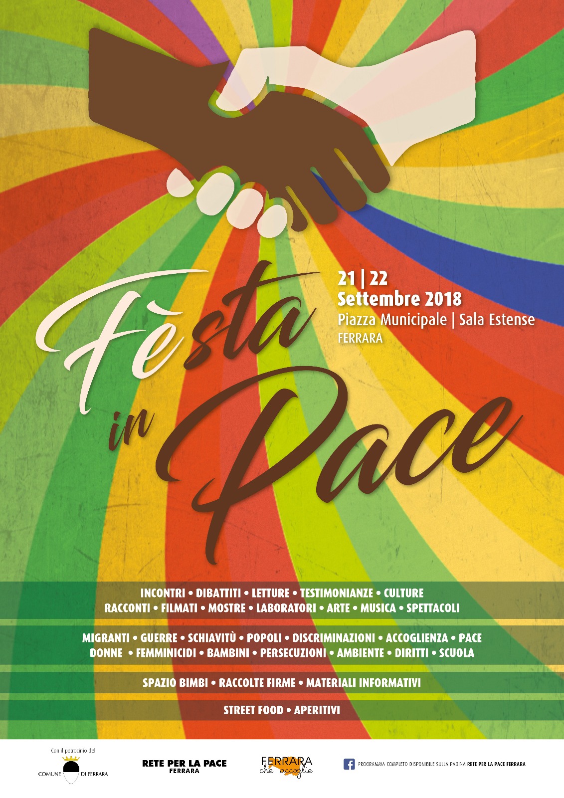 FEsta in Pace: venerdì 21 e sabato 22 settembre in Piazza Municipale