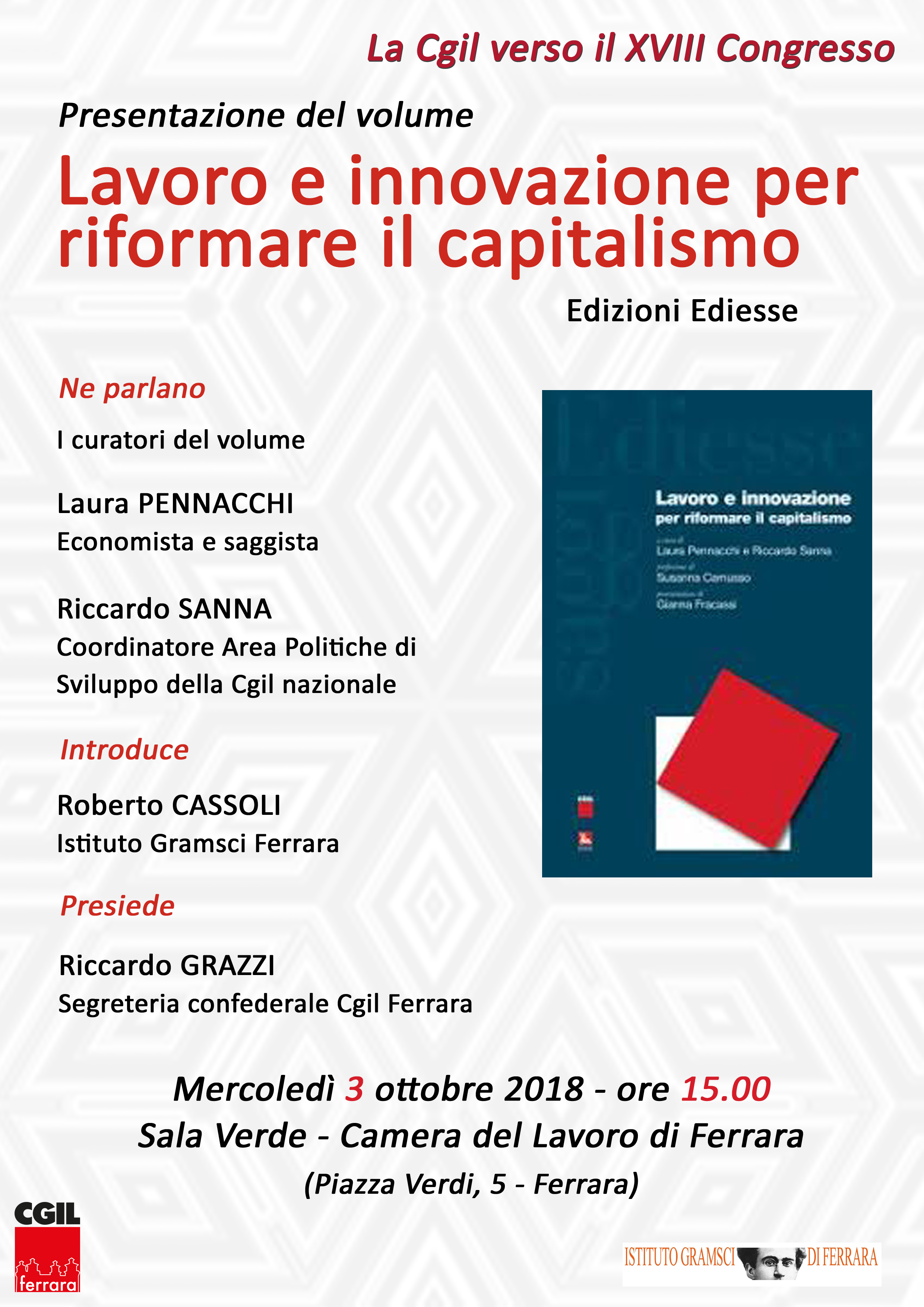 Lavoro e innovazione per riformare il capitalismo: mercoledì 3 ottobre