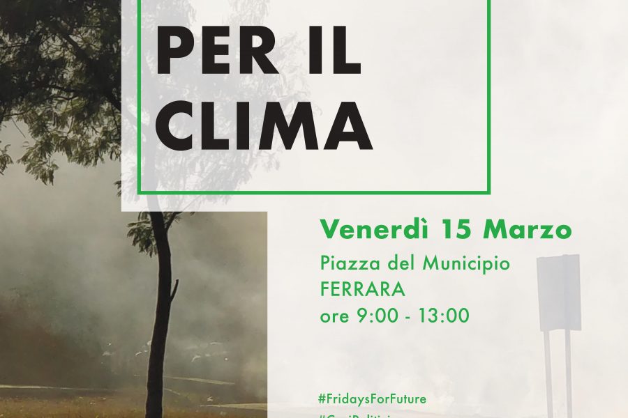 #FridaysForFuture: venerdì 15 marzo a Ferrara in marcia per il clima