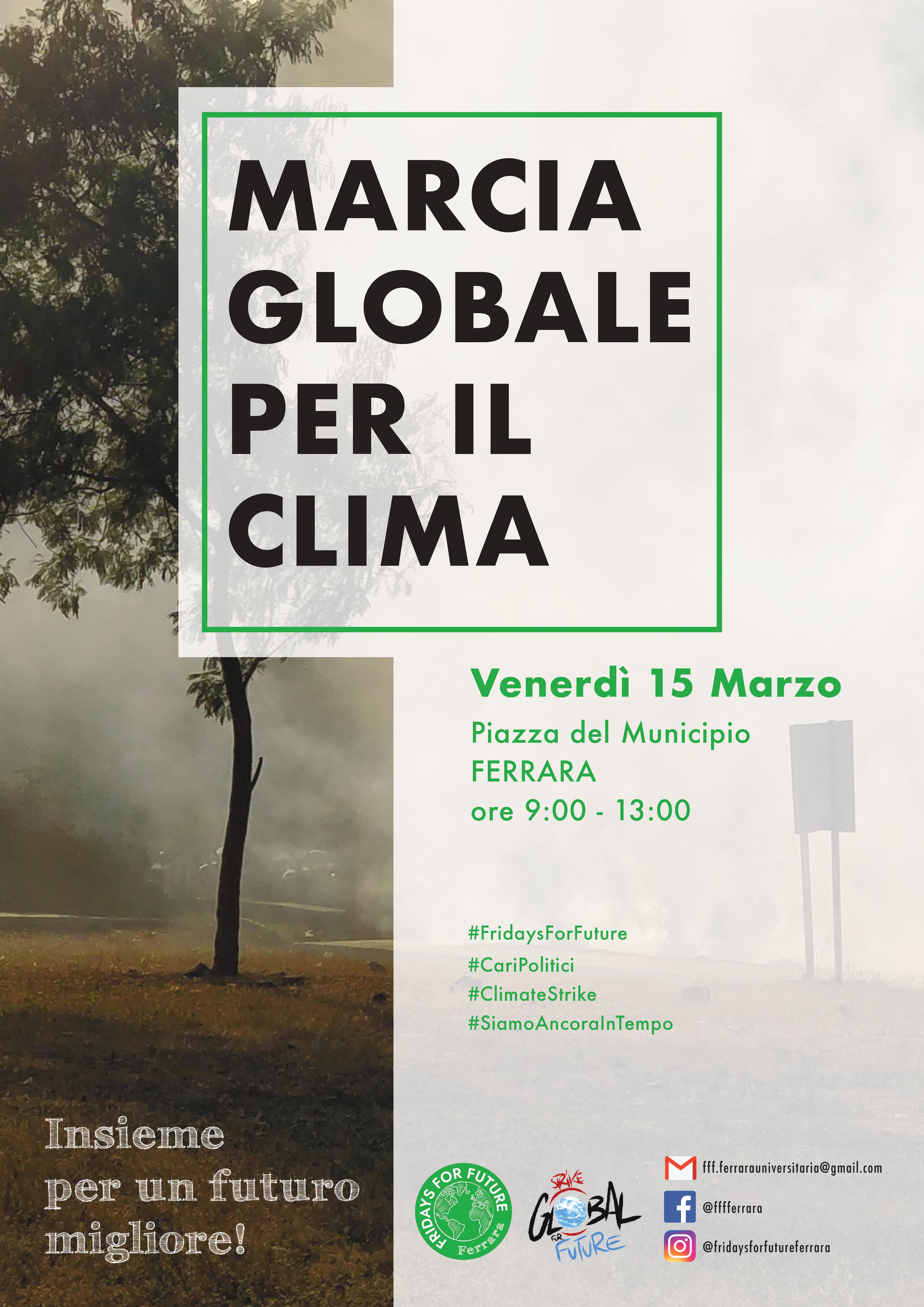 #FridaysForFuture: venerdì 15 marzo a Ferrara in marcia per il clima