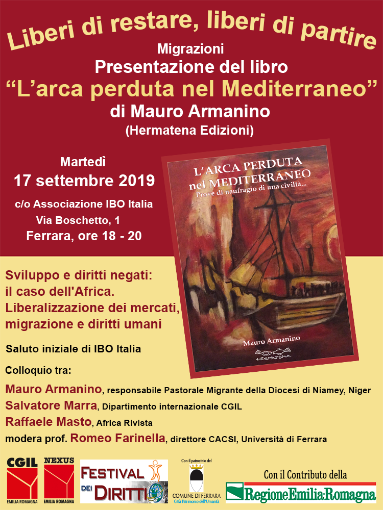 Liberi di restare, liberi di partire. Prosegue il Festival dei Diritti con la presentazione del libro di Armanino