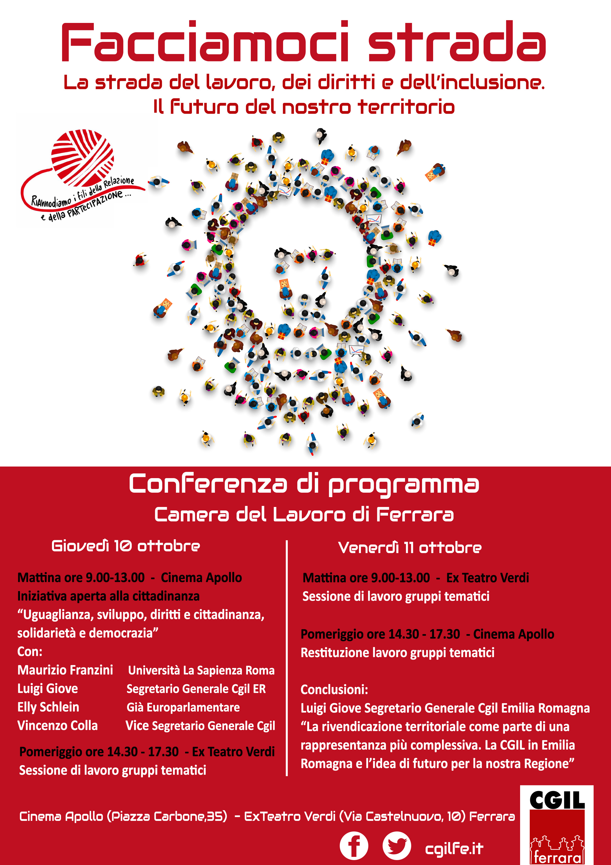 Facciamoci strada: conferenza di programma Cgil Ferrara