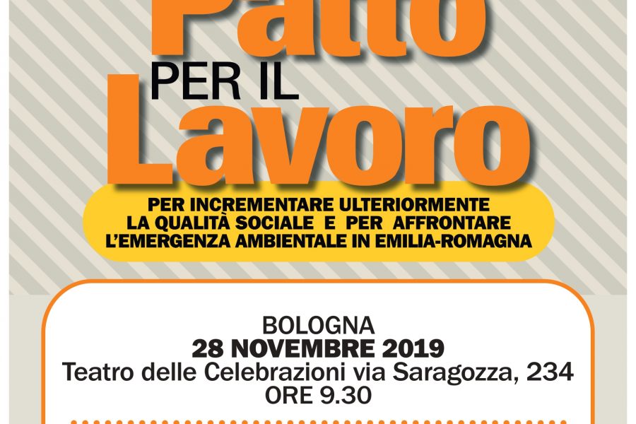 Un nuovo Patto per il Lavoro: Cgil, Cisl, Uil a Bologna giovedì 28 novembre