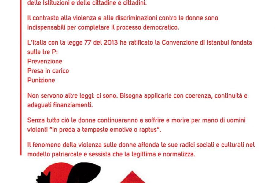 Il 25 novembre non ci basta più: giornata internazionale dedicata al contrasto della violenza sulle donne