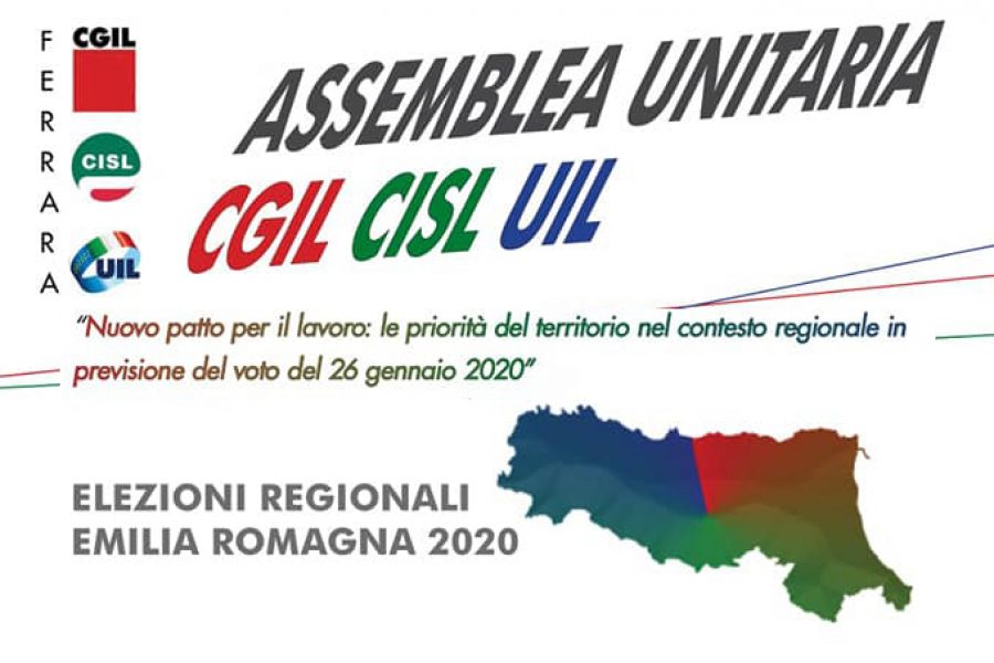 Nuovo Patto per il Lavoro: le priorità del territorio nel contesto regionale in previsione del voto del 26 gennaio 2020