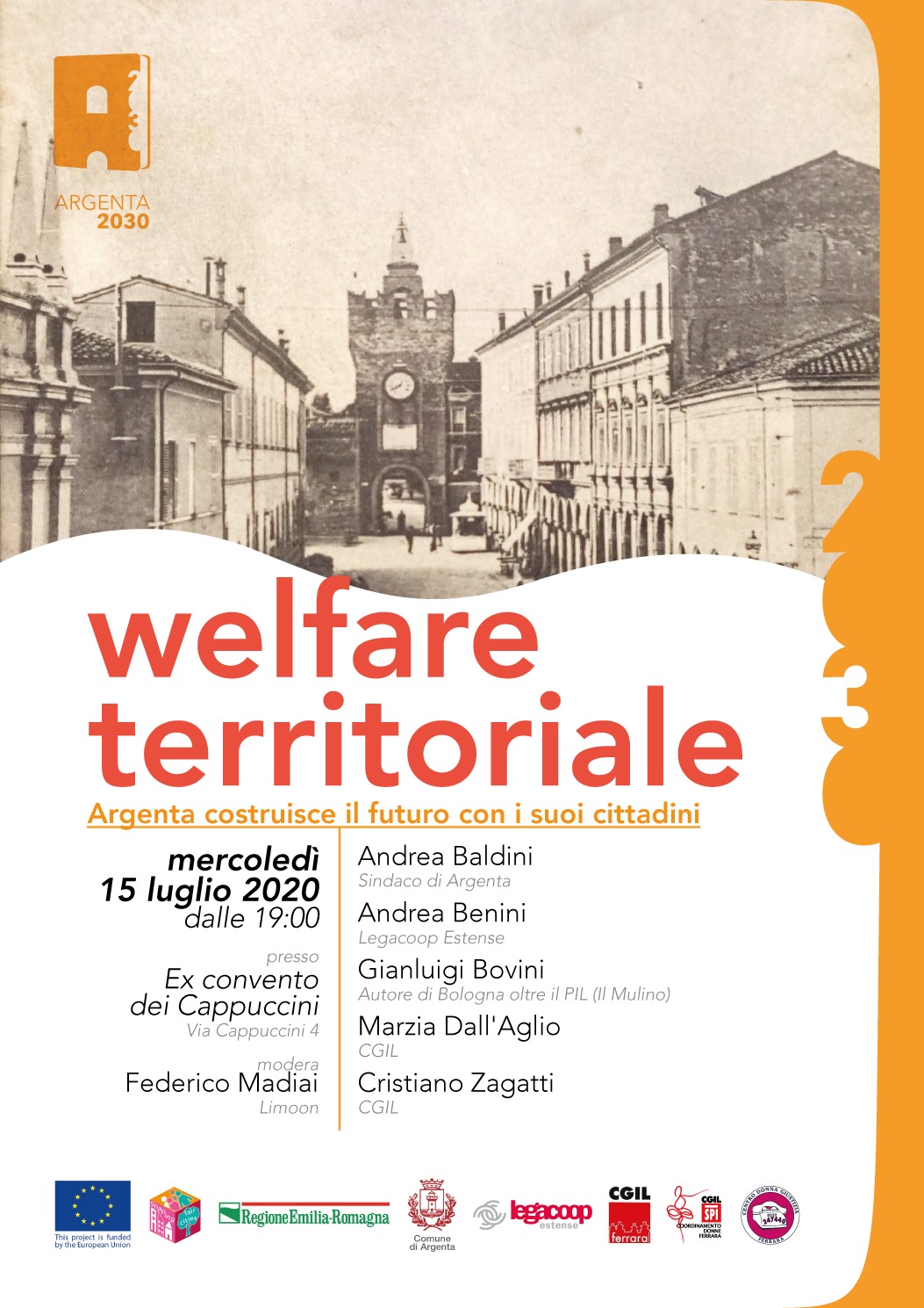 Welfare territoriale: iniziativa mercoledì 15 luglio ad Argenta