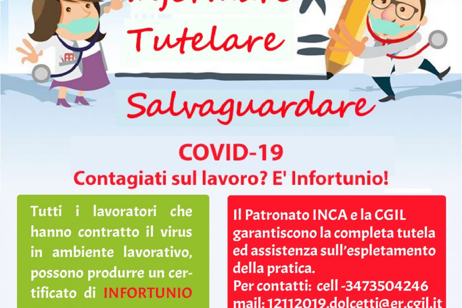 Filcams Cgil Ferrara: informazioni per infortunio da Covid-19 e sicurezza nei luoghi di lavori