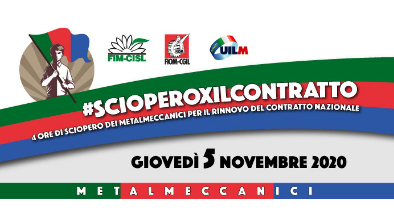 #scioperoxilcontratto: giovedì 5 novembre i metalmeccanici in sciopero