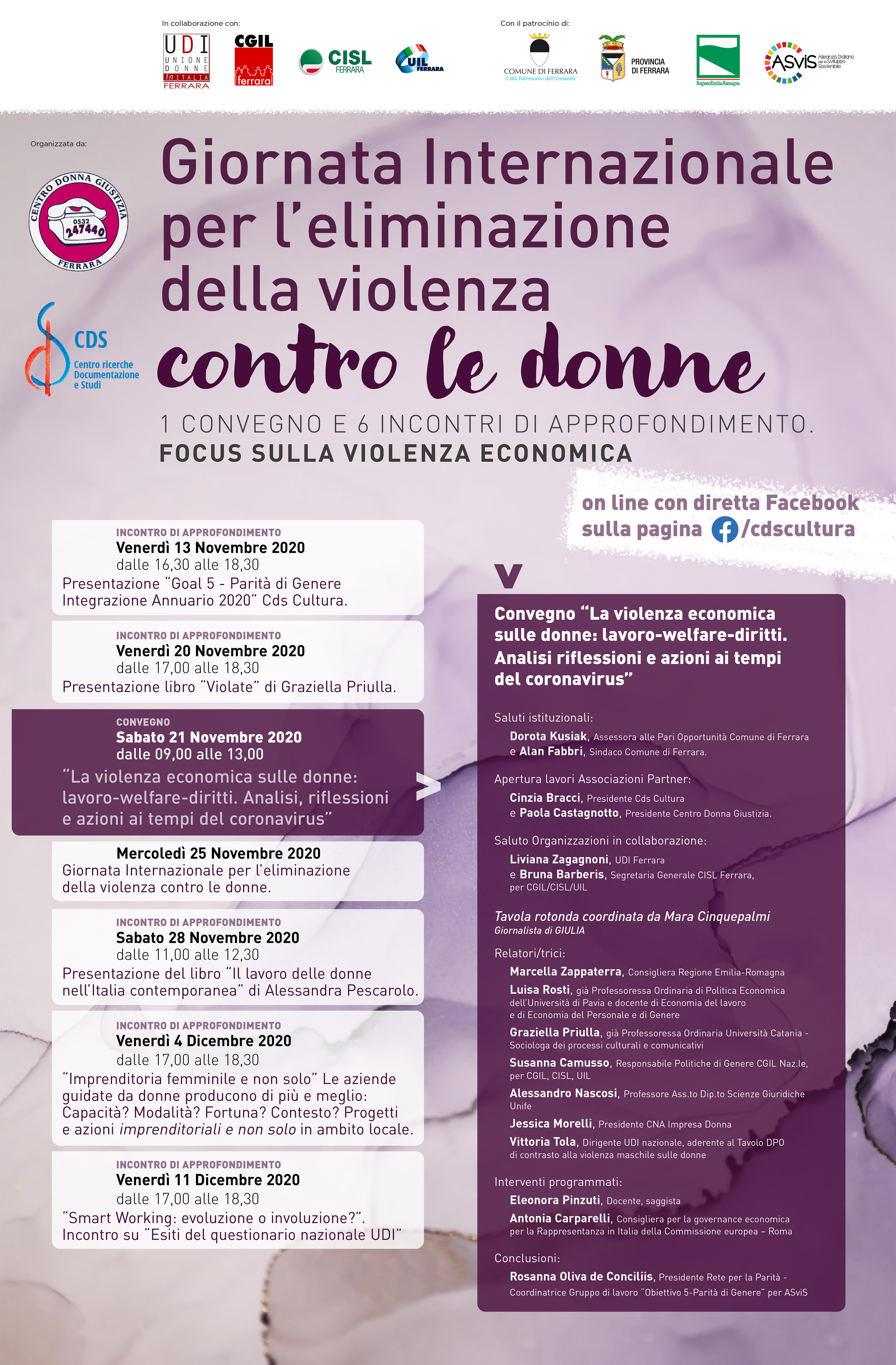 La violenza economica sulle donne: convegno in live streaming sabato 21 novembre ore 9