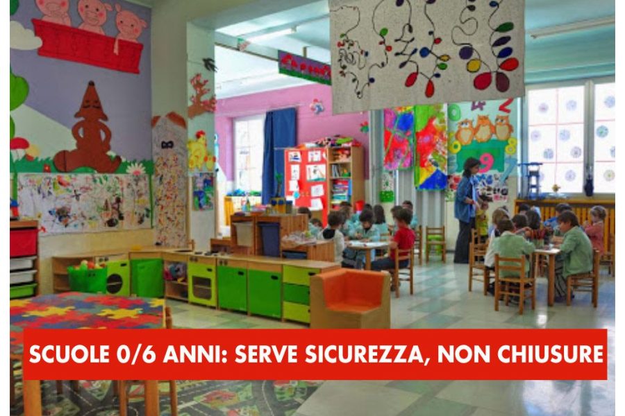 Scuole 0/6 anni: serve sicurezza, non chiusure