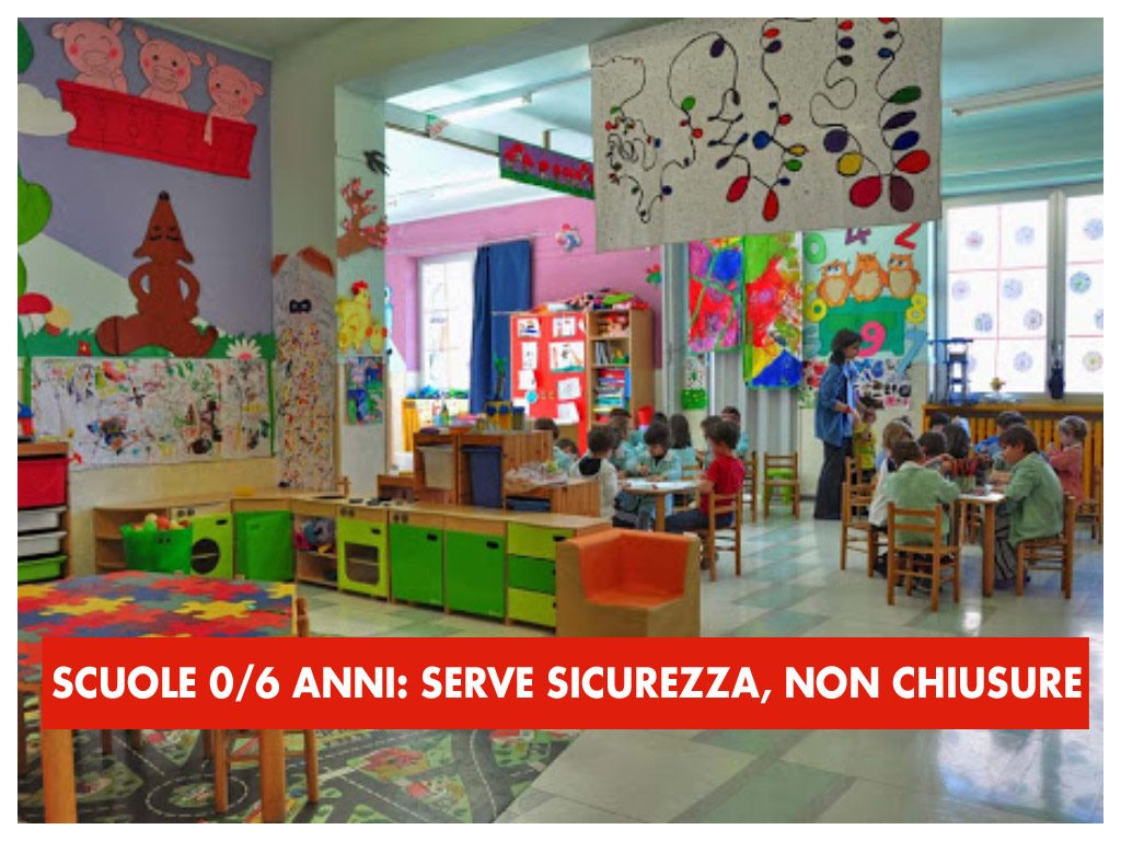 Scuole 0/6 anni: serve sicurezza, non chiusure