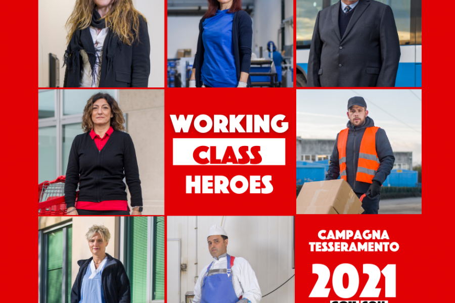 Working class heroes: campagna tesseramento CGIL 2021