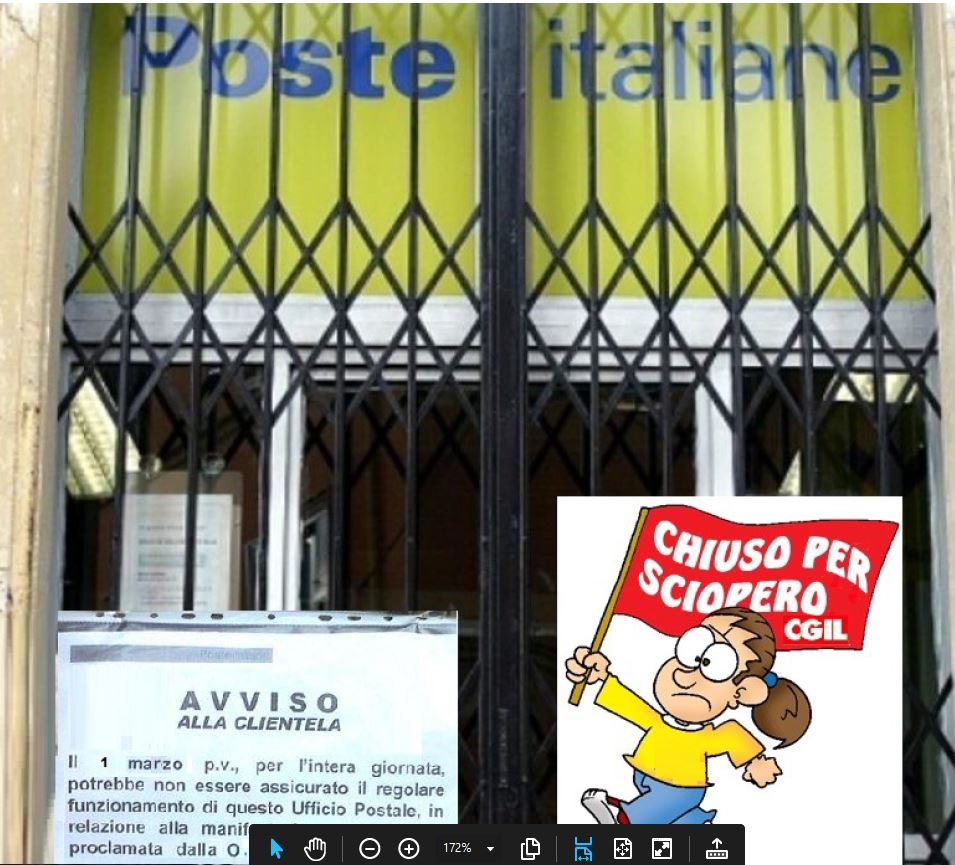 Lunedì 1 marzo sciopero dei dipendenti di Poste Italiane