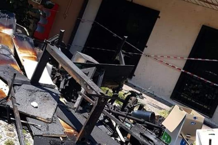 Rogo alla Camera del Lavoro di Argenta