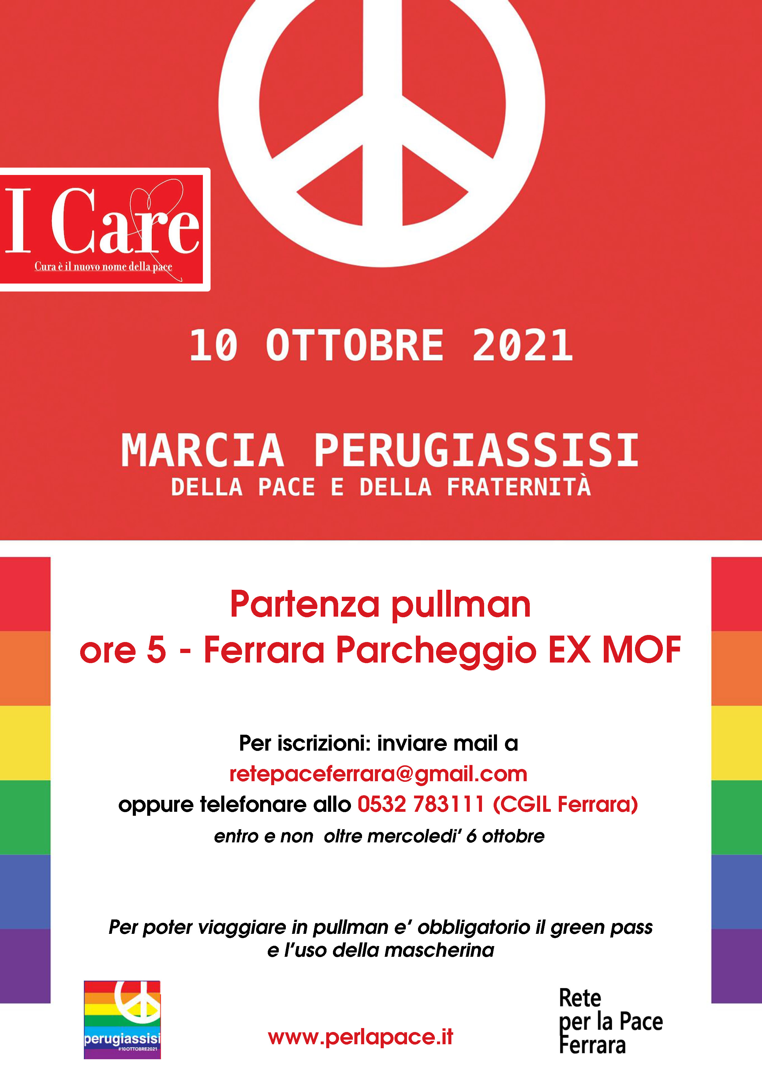 Marcia Perugia Assisi domenica 10 ottobre partenze da Ferrara