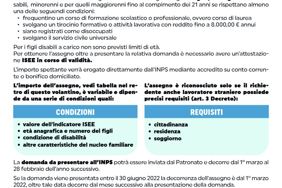 Assegno unico universale figli