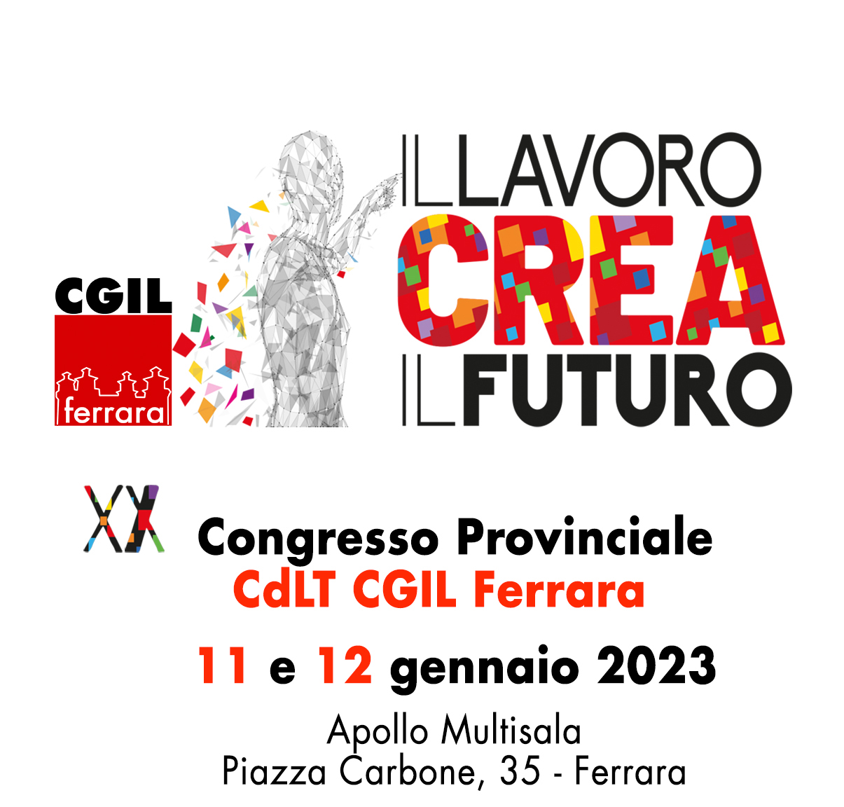 XX Congresso Provinciale CdLT CGIL Ferrara: 11 e 12 gennaio