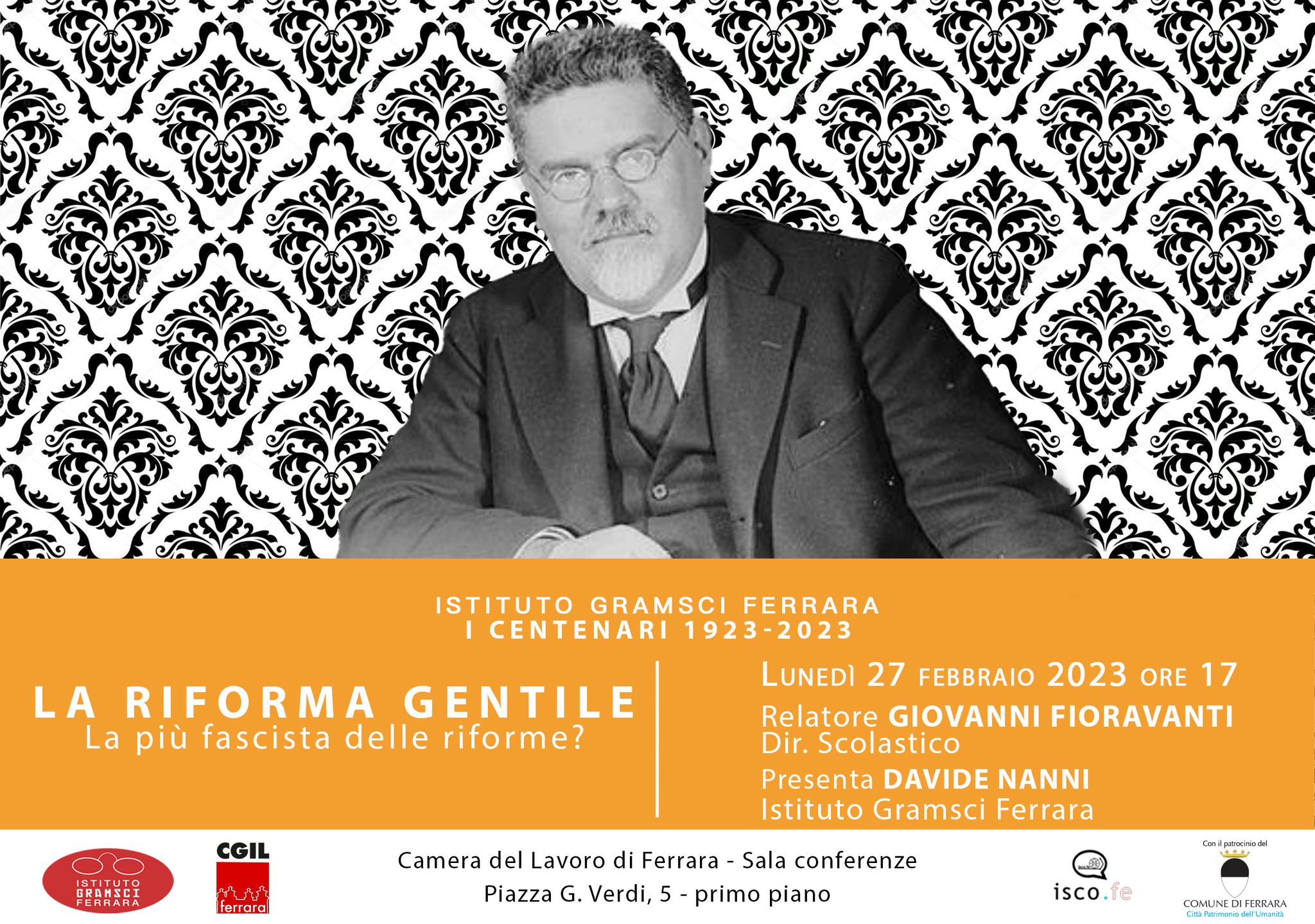 “La riforma Gentile. La più fascista delle riforme?” Lunedì 27 febbraio