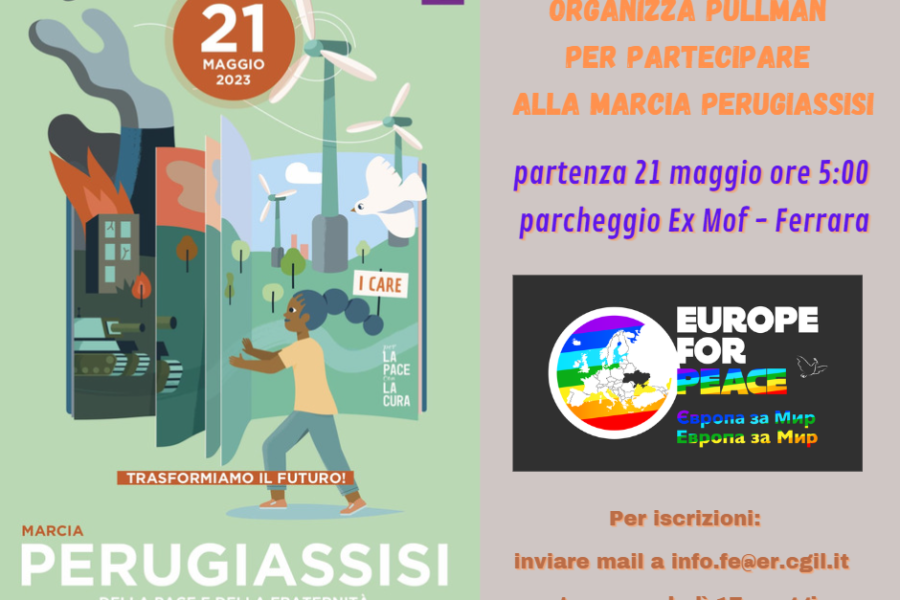 Marcia Perugia Assisi domenica 21 maggio: partenze da Ferrara