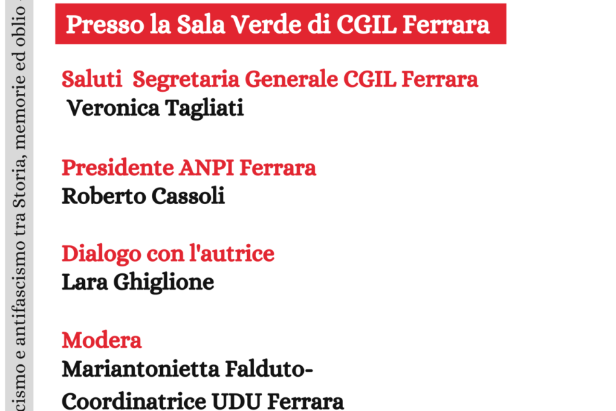 Se il fascismo va di moda: presentazione in Cgil del libro di Lara Ghiglione