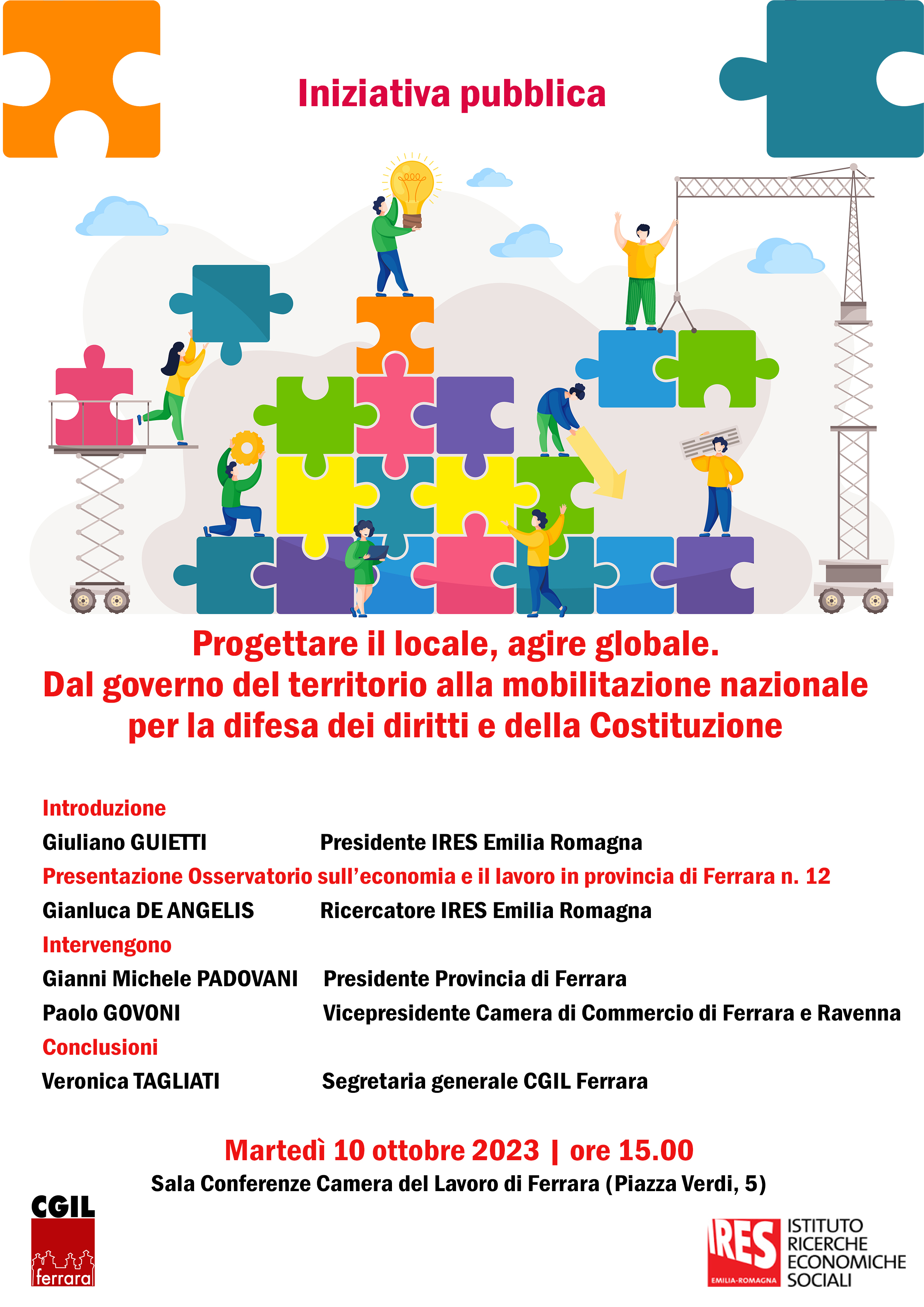 Progettare il locale, agire globale. Presentazione Osservatorio economia e lavoro in provincia di Ferrara.