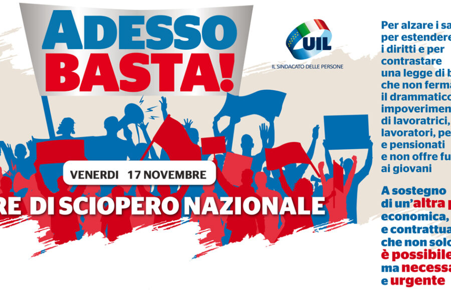 Adesso basta! Venerdì 17 novembre sciopero generale territoriale