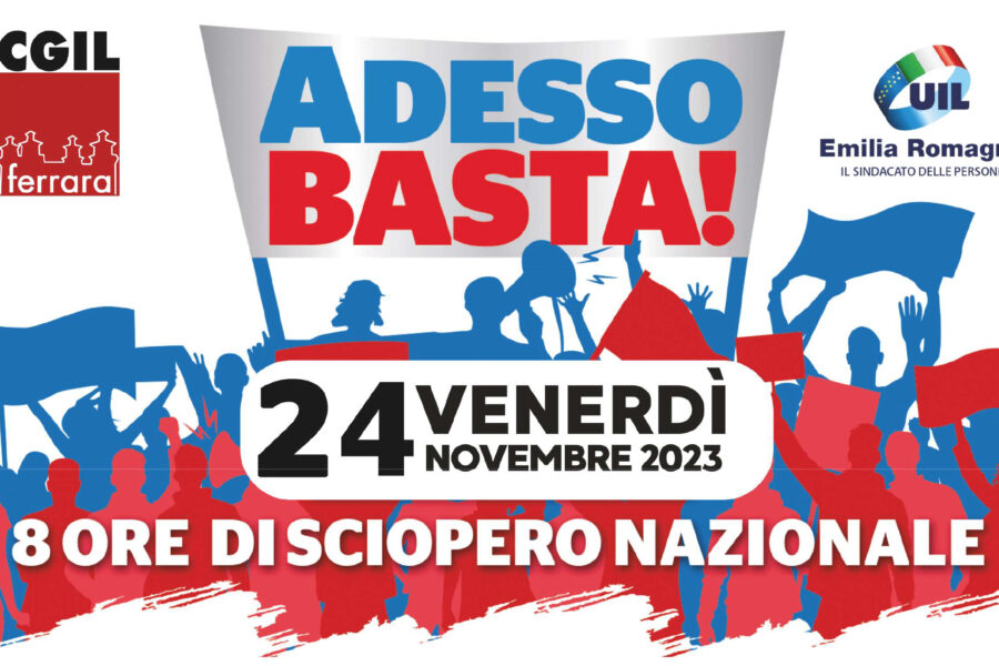 Sciopero generale nazionale venerdì 24 novembre Piazza Castello Ferrara