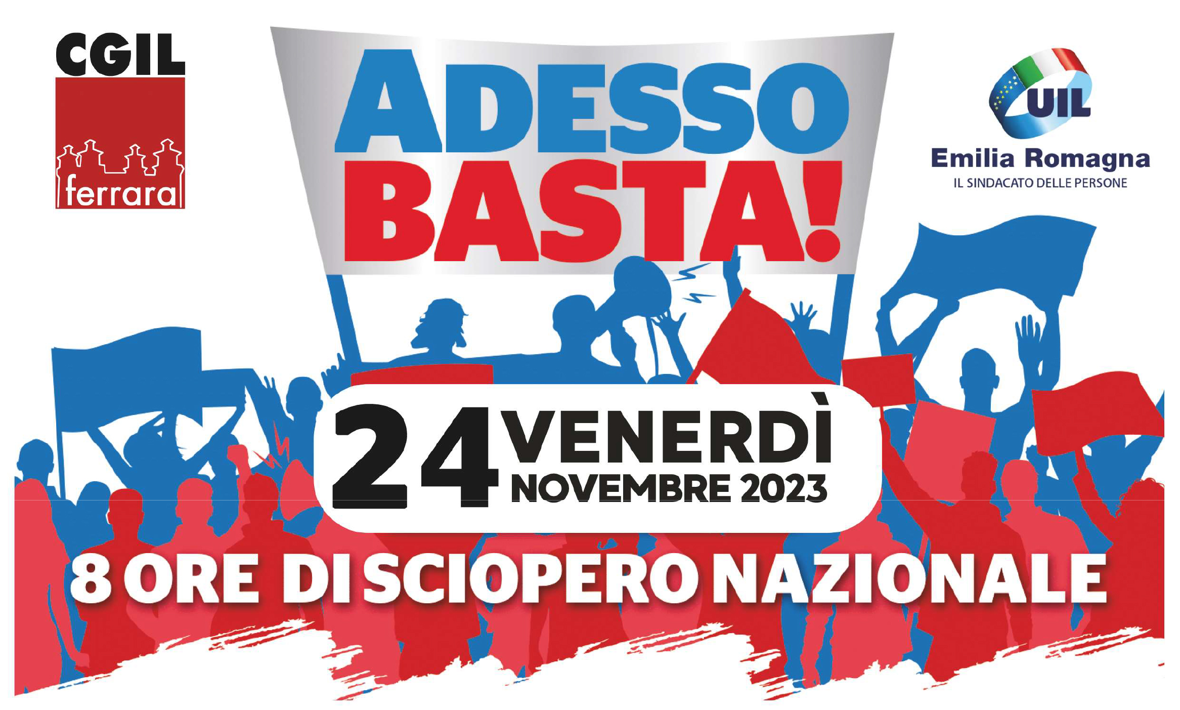 Sciopero generale nazionale venerdì 24 novembre Piazza Castello Ferrara