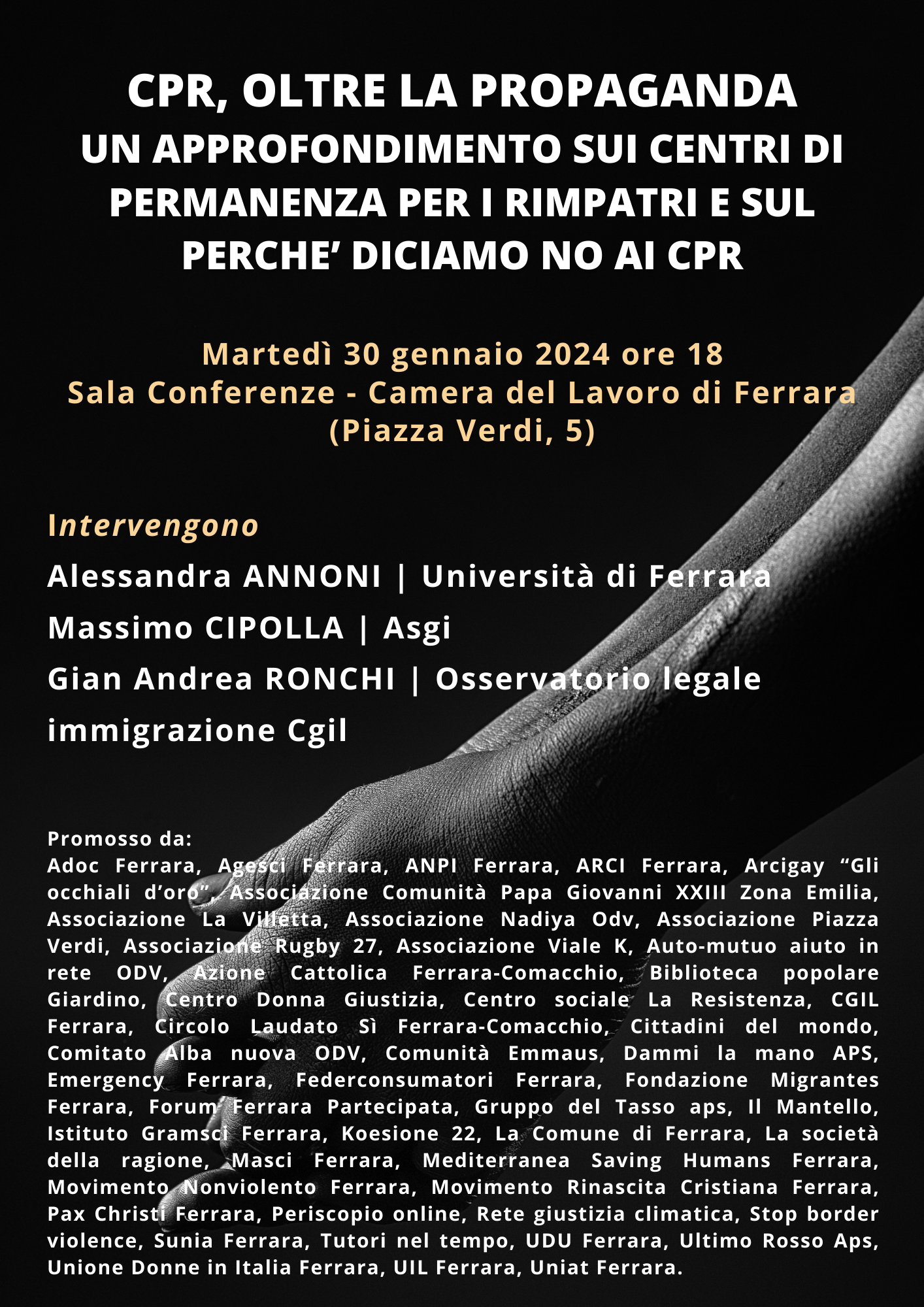 CPR, oltre la propaganda: martedì 30 gennaio ore 18