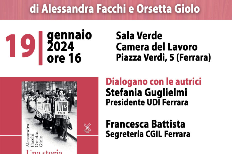 “Una storia dei diritti delle donne” venerdì 19 gennaio ore 16