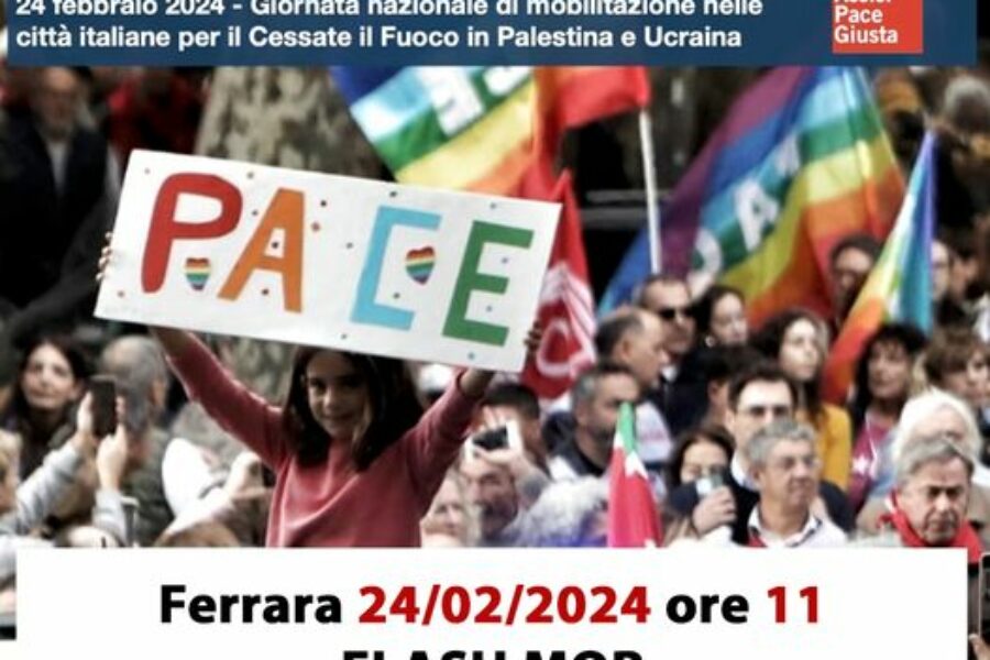Cessate il fuoco in Palestina e in Ucraina: doppio appuntamento per la pace sabato 24 febbraio