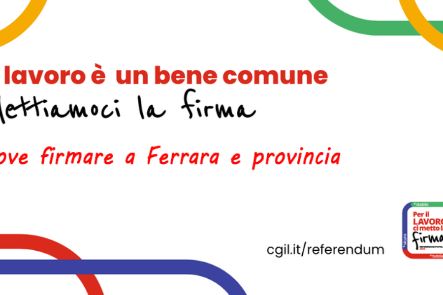 Referendum popolari 2025: raccolta firme in provincia di Ferrara