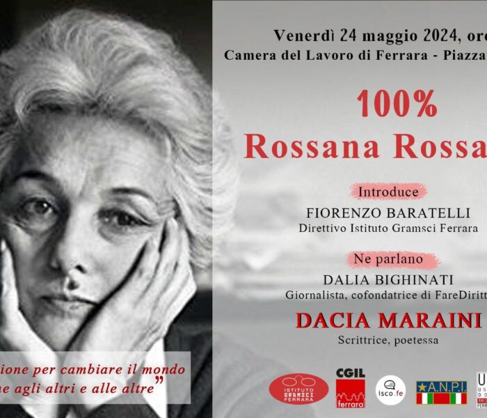 Incontro pubblico per ricordare Rossana Rossanda: venerdì 24 maggio ore 17