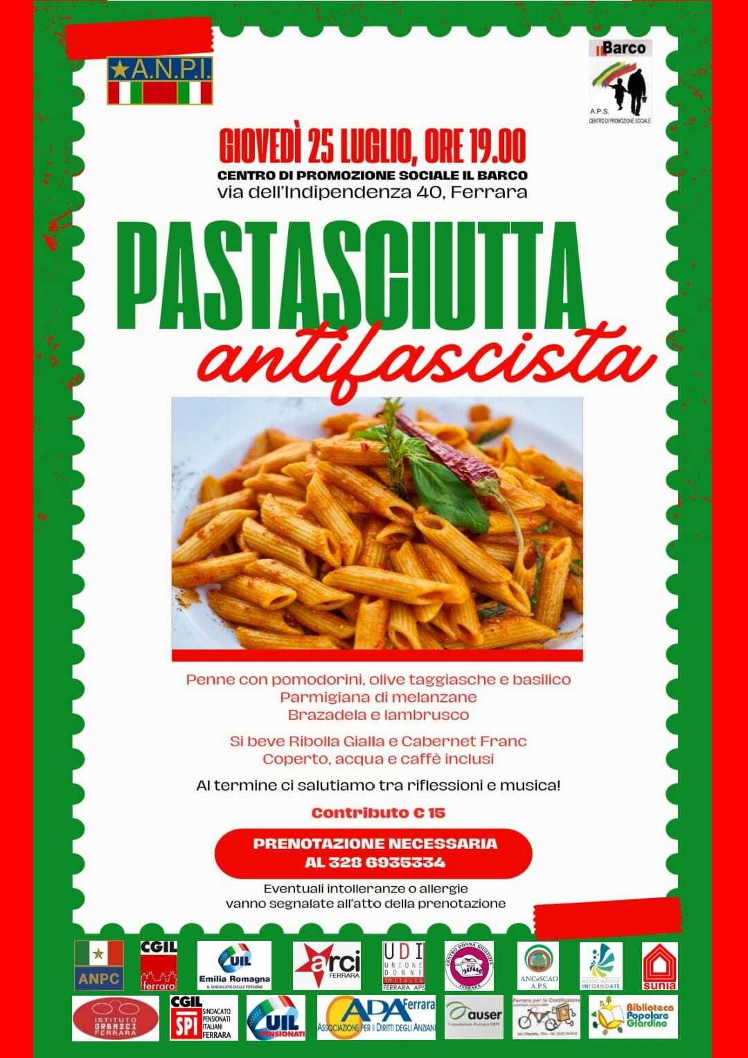 Pastasciutta antifascista a Ferrara e provincia