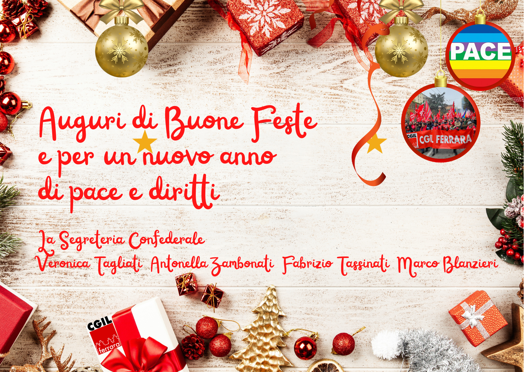 Auguri di Buone Feste da Cgil Ferrara