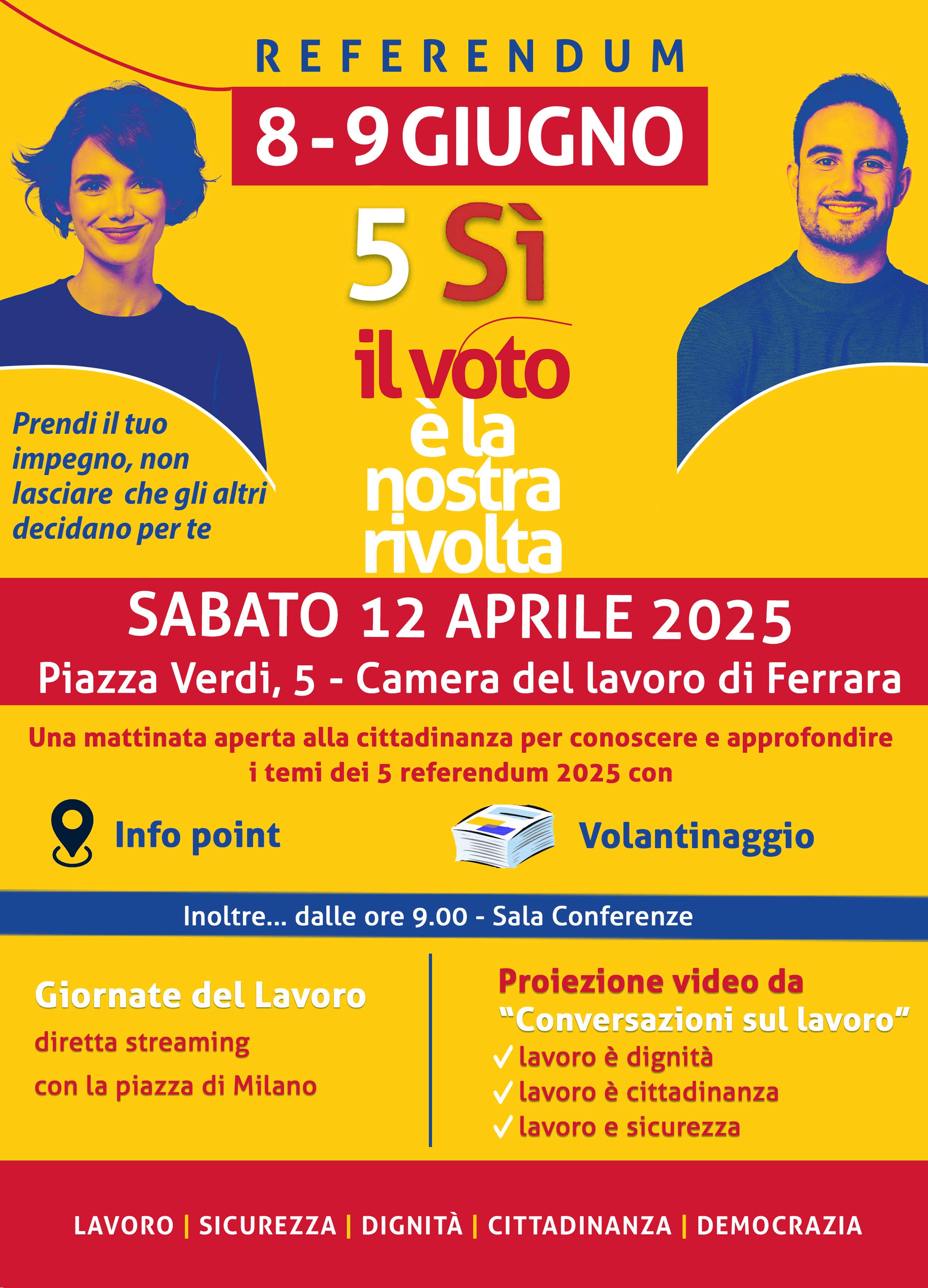 Le Giornate del Lavoro: il 12 aprile con i Referendum 2025