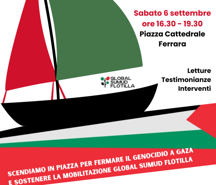SAVE GAZA! Sabato 6 settembre presidio a Ferrara