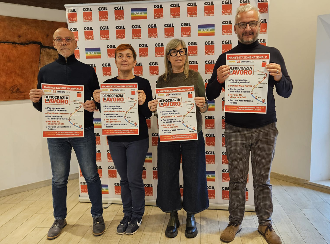 Democrazia al lavoro, il 25 ottobre anche da Ferrara alla manifestazione nazionale CGIL