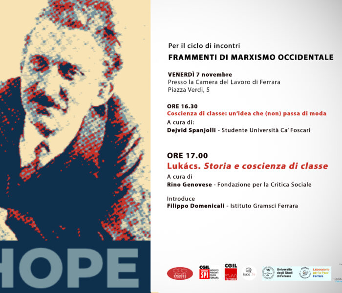 György Lukács: Storia e coscienza di classe. Venerdì 7 novembre